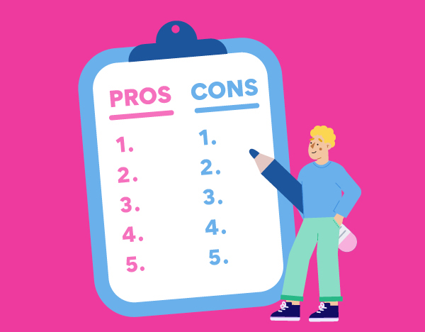 Pros and cons of including salary in a job ad image